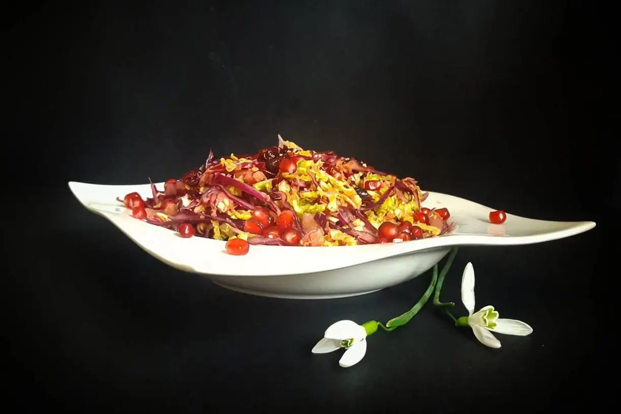 Kelj salata sa crvenim kupusom